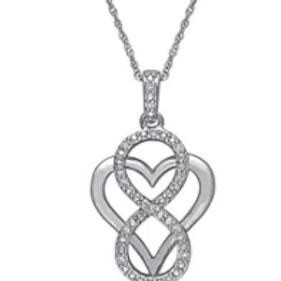 Sterling silver and diamond necklace. NEW WITHOUT TAGS - Picture 4 of 7